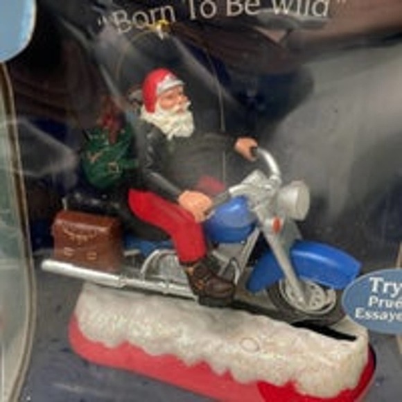Santa's Best Vintage Musical Santa on Motorcycle "Born To Be Wild" - Picture 2 of 6